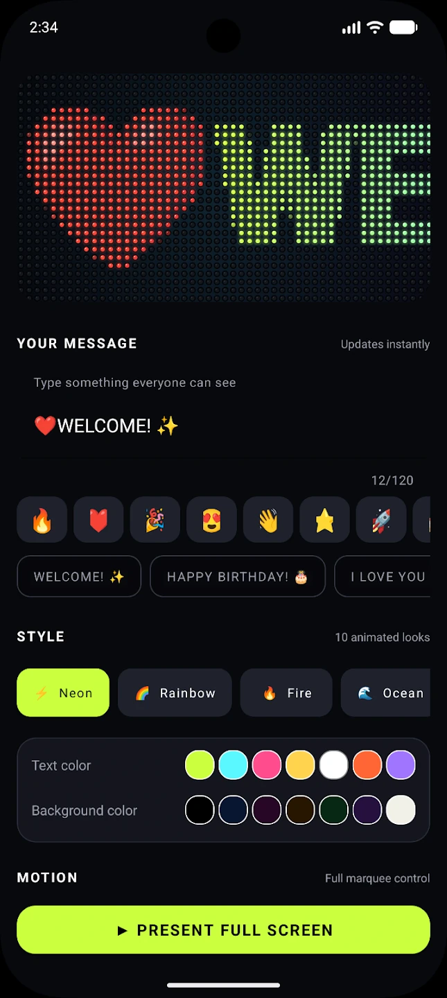 LED Banner Scroller · Android · 1
