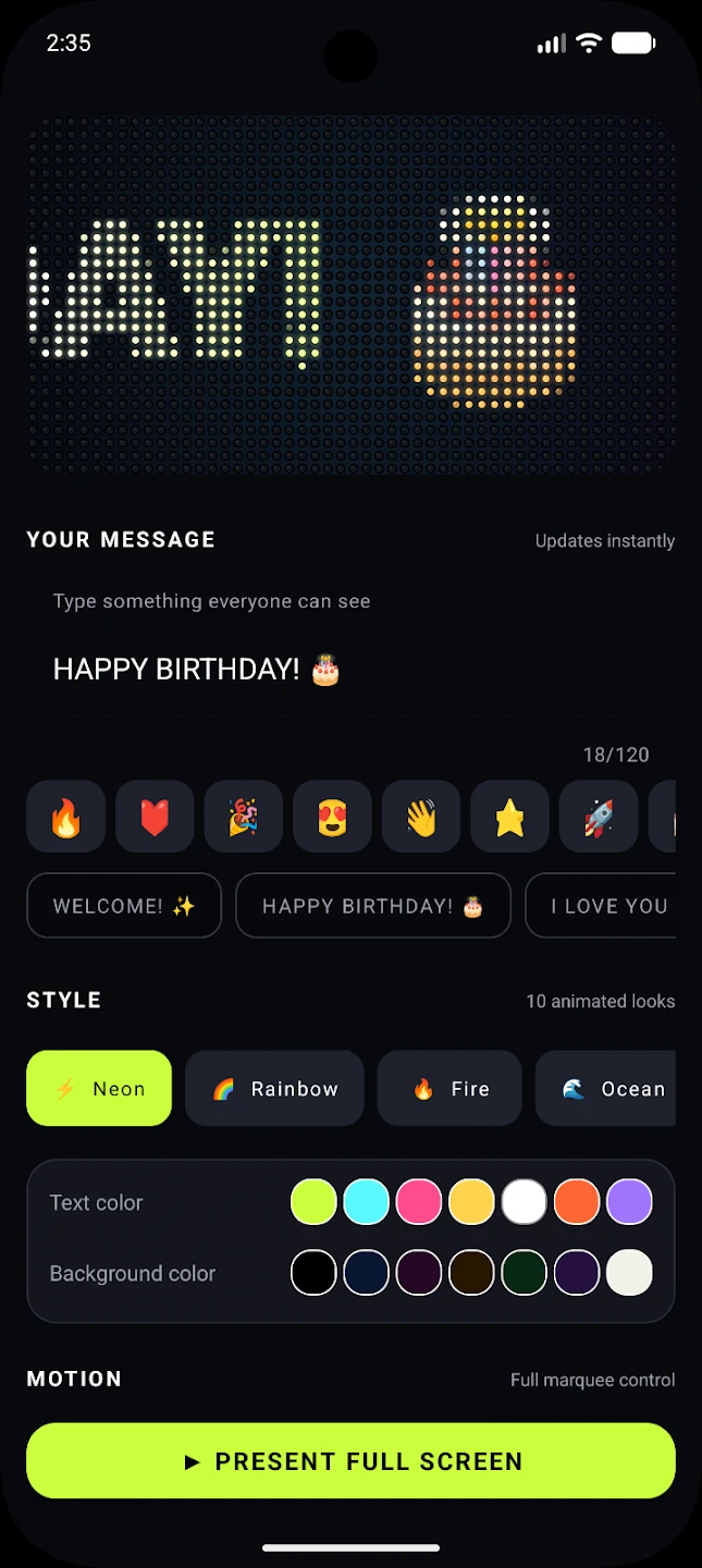 LED Banner Scroller · Android · 2
