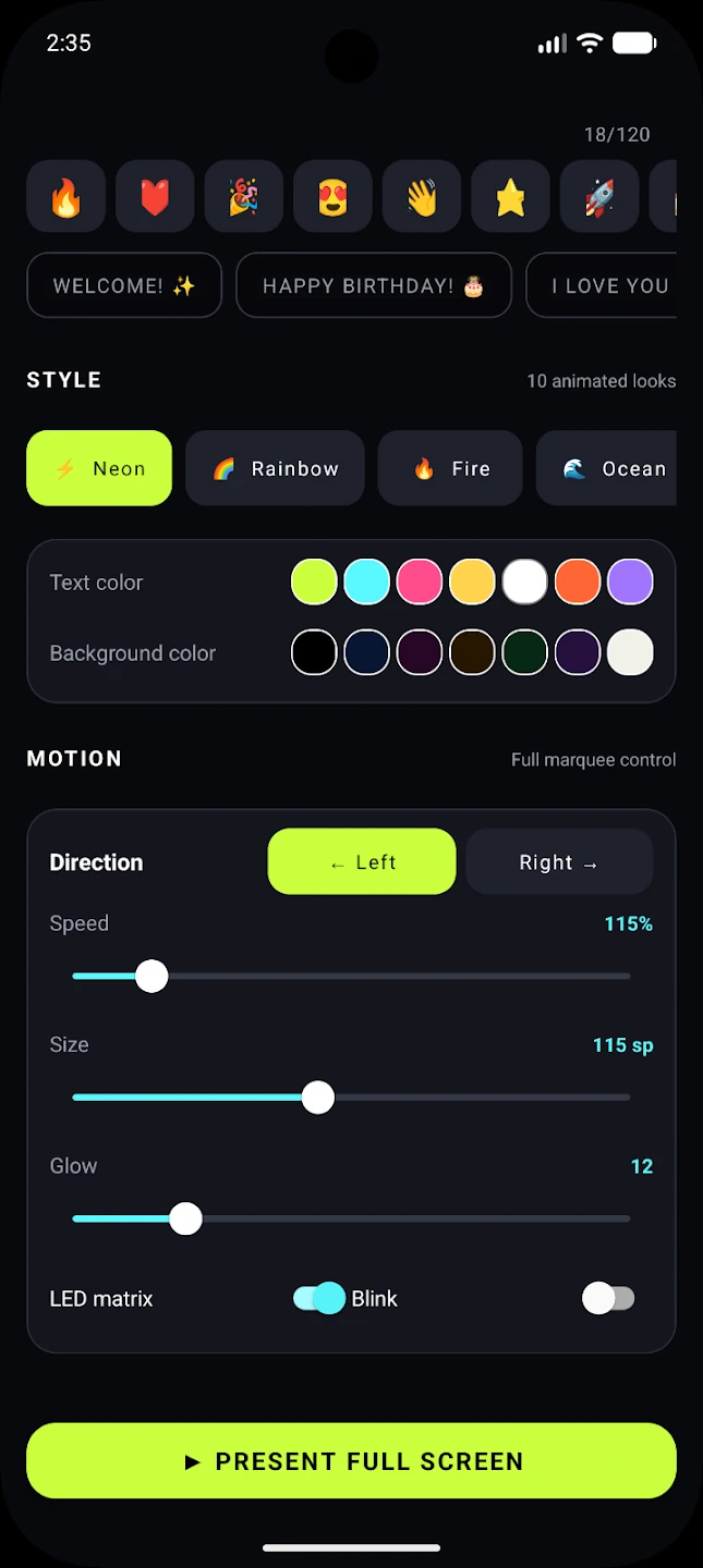 LED Banner Scroller · Android · 3